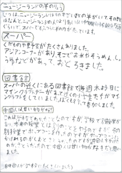 夏休みにニュージーランドの現地小学校へ3週間の体験留学！