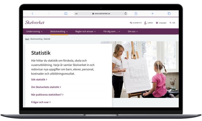 スウェーデン国立教育庁ウェブサイト「<a href="https://www.skolverket.se/skolutveckling/statistik" target="_blank" rel="noopener noreferrer">Statistik - Skolverket</a>」
